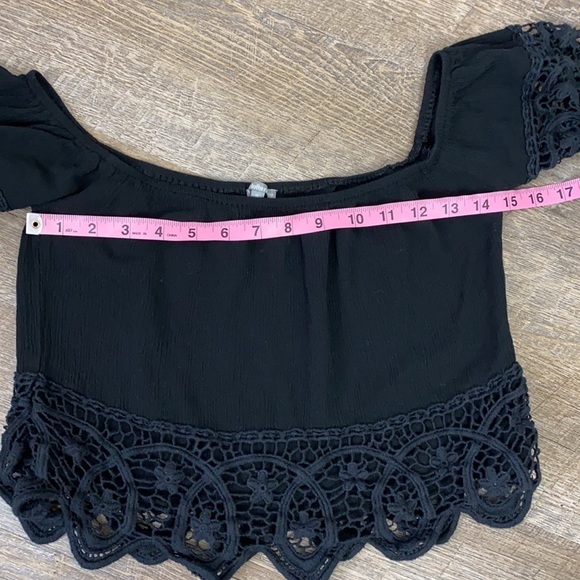Charlotte Russe Black crop Top Small - Picture 6 of 11